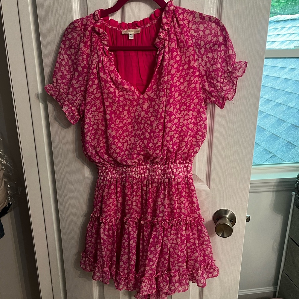 Pink Floral Mini Dress